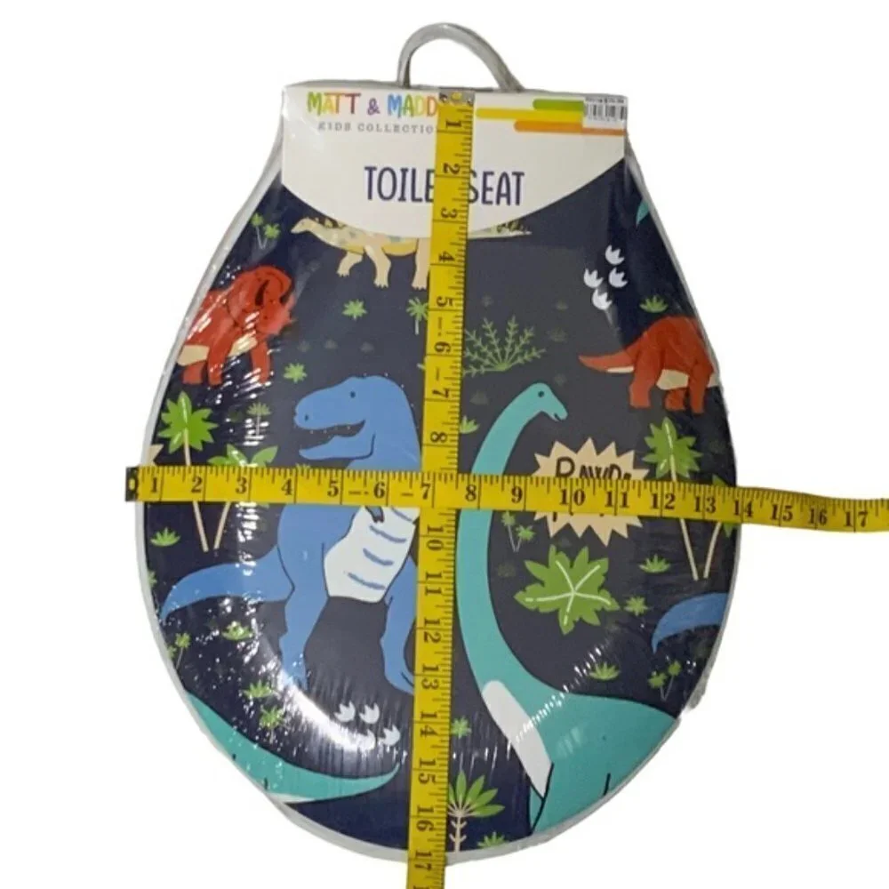 Matt & Maddie Toilet Seat Dinosaur Kids Bath Roar Collection Accessory Blue
